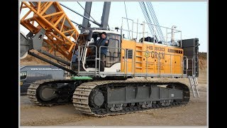 Aufbau Liebherr HS 8130 HD Seilbagger im Zeitraffer  Assembly of a Liebherr Dragline Timelapse [upl. by Alegnave]