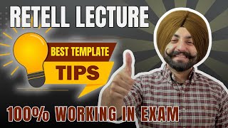 PTE Retell lecture best tips and template how to improve speaking best tips  Gurwinder Sir [upl. by Sands633]