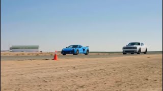 C8 Z06 Vs Dodge Demon 👿 Roll Race [upl. by Aivizt493]