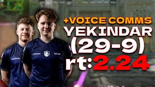 🔥YEKINDAR 299 rt224 l SEA FACEIT RANKED VOICE COMMS wjks ancient  cs2 pov [upl. by Gerti498]