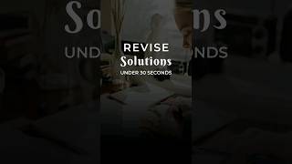 Revise Solutions under 30 seconds using my Short Notes  JEE 2025 [upl. by Jobi940]