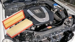 How to replace Air Filters 2005 to 2009 Mercedes Benz E350 M272 [upl. by Pik957]