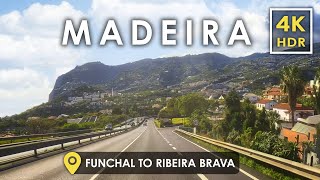 Discover MADEIRA Portugal 🇵🇹  South Coast Funchal to Ribeira Brava  4K Drive Tour [upl. by Man]