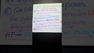 Tips de Ácidos Hidrácidos química chemistry [upl. by Alvarez231]