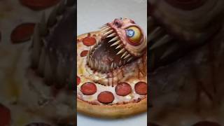 DIY Pizza Monster Part 2 shorts monsterclay [upl. by Naimerej]