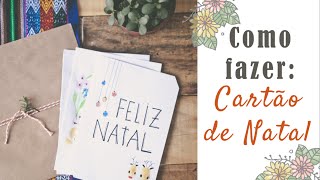 DIY Natal 2 Cartão de Natal  por Isa Ribeiro  Na nossa vida [upl. by Drofhsa476]