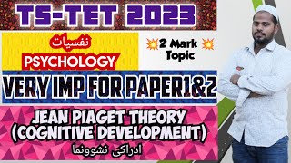 TSTET2023 PSYCHOLOGY Very Important Theory For PAPER1amp2 Jean Piaget Theory Cognitive Development [upl. by Herzig]