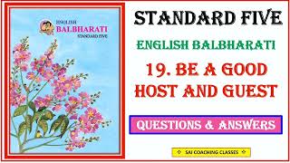 Class 5th English 19 Be a Good Host and Guest Question and answers [upl. by Ardnossac]