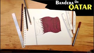 Dibuja la bandera de Qatar  How to draw the flag of Qatar [upl. by Yesnnyl]