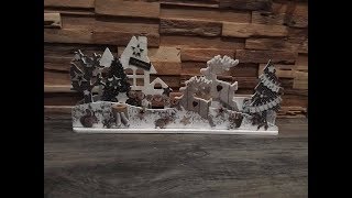 DIY kerst MDF tafereel [upl. by Ydissac70]