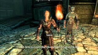 Esbern shows me Alduins Wall in Sky Haven Temple Skyrim [upl. by Fregger]