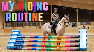 POPCORN AND HARLOWS RIDING ROUTINE  NEW SHOW JUMPS [upl. by Hereld]