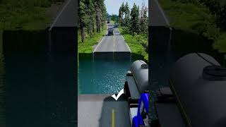 Tanker trucks vs massive water pit 14  beamngdrive carsvsmassivepotholespart2 carsvspothole [upl. by Miarzim]