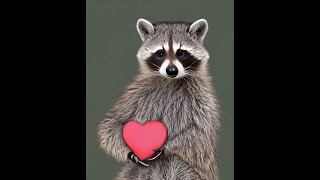 Raccoon Feeding Feb 14 Valentines Day [upl. by Thain406]