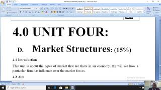 Economics S5 Market Structures [upl. by Grimaud]