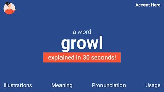 GROWL  Meaning and Pronunciation [upl. by Scevour]