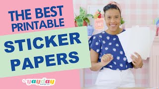 The BEST printable sticker papers  Printable sticker papers for your Cricut [upl. by Nodnab]