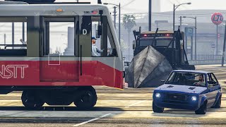 GTA V Retinue MK2 chased by a plow truck with an epic ending [upl. by Luar168]