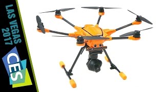 At CES Yuneec Announces H520 Commercial Drone Its Orange [upl. by Eitsirhc339]