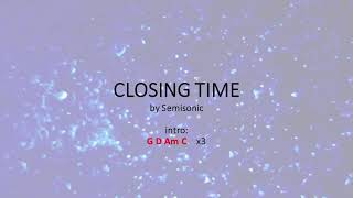 Closing Time by Semisonic  Easy acoustic chords and lyrics [upl. by Nyla732]