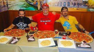 Man vs Food Pizza and Pasta Italian Food Challenge [upl. by Nelloc]