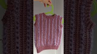 CROCHET GILETTWO ROWS OF DC SIMULTANEOUSLYVIDEO TUTORIAL [upl. by Kimmel]