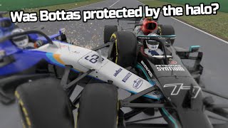 Bottas and Russell 3D Crash Animation  F1 Emilia Romagna Grand Prix 2021 [upl. by Nyrraf]