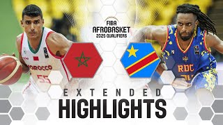 Morocco 🇲🇦 v Congo DR 🇨🇩  Extended Highlights  FIBA AfroBasket 2025 Qualifiers [upl. by Atiruam]