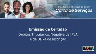 Emissão de Certidão  Débitos Tributários Negativa de IPVA e de Baixa de Inscrição [upl. by Marline]