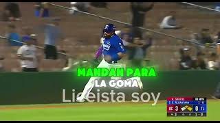 Línea de Sergio alcántara que trae la primera para los tigres del Licey TigresDelLicey LIDOM [upl. by Aisek942]