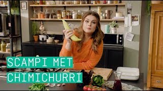 24Kitchen  Miljuschka’s gegrilde scampi met chimichurri  Wat Eten We Vandaag  Afl 91 [upl. by Arreik]