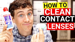 How to Clean Soft Contact Lenses and Contact Lens Case [upl. by Janerich176]