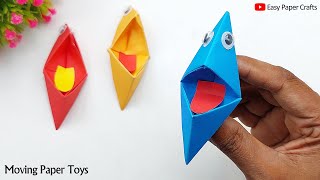 DIY Easy Paper Things  Moving Paper Toy  Handmade Paper Puppet Making  Easy Paper Crafts [upl. by Basil936]