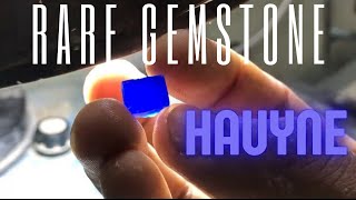 Rare Gemstone Hauyne  Cutting Faceting and polishing  Cut 280 carats [upl. by Yltnerb]