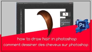 how to draw hair in photoshop  comment dessiner des cheveux sur photoshop [upl. by Abbe585]