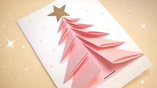 Manualidades Navidad TARJETA DE FELICITACIÓN NAVIDEÑA  Fácil y rápido [upl. by Penni208]