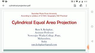 Cylindrical Equal Area Projection [upl. by Ailemap]