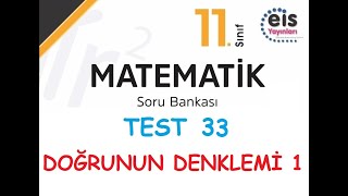 Eis Yayınları 11Sınıf Matematik Soru Bankası Test 33 [upl. by Halfon]