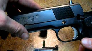 Fast Field Strip and Assembly of the 1911 Pistol [upl. by Terryn570]