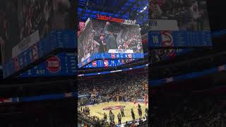 Za’Darius Smith  tonight’s Pistons game vs the Hawks NBA NFL Pistons Lions viral shorts [upl. by Riebling882]