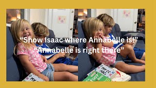 ISAAC READS TO ANNABELLE [upl. by Dedra]