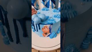 easy and quick Cake design tutorial for mens birthdaycakeyutubecakedecoration6Bnozzleytshorts [upl. by Hasen210]