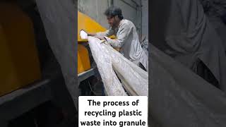 Recycling process plastic waste shoppingbag into granules plastic shoppingbag granules recycling [upl. by Elgna513]