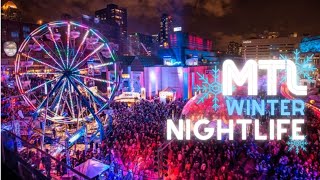 Winter nightlife in Montreal city Vlog [upl. by Adiaros]