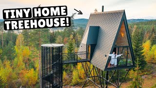 OUR NORWEGIAN TINY HOME TREEHOUSE full tour [upl. by Zumwalt]