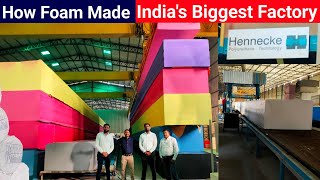 How Foam Made In Indias Biggest Factory PU Foam HR foam Latex amp Memory Foam कैसे बनता है [upl. by Kcirdor]