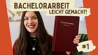 Bachelorarbeit leicht gemacht 1  Thema finden Fragestellung festlegen und Titel formulieren📚📓 [upl. by Akemaj]