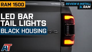 20092018 RAM 1500 LED Bar Tail Lights Matte Black Housing Review amp Install [upl. by Hoi]