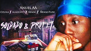 Anuel AA  Soldado Y Profeta Official Remix ft Ozuna Almighty Kendo Ñengo Flow REACTION [upl. by Bernadene]