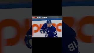 quotGreat hit by the Refreequot Stutzle gets clipped by the Ref nhl sens leafs hockey [upl. by Ogaitnas488]